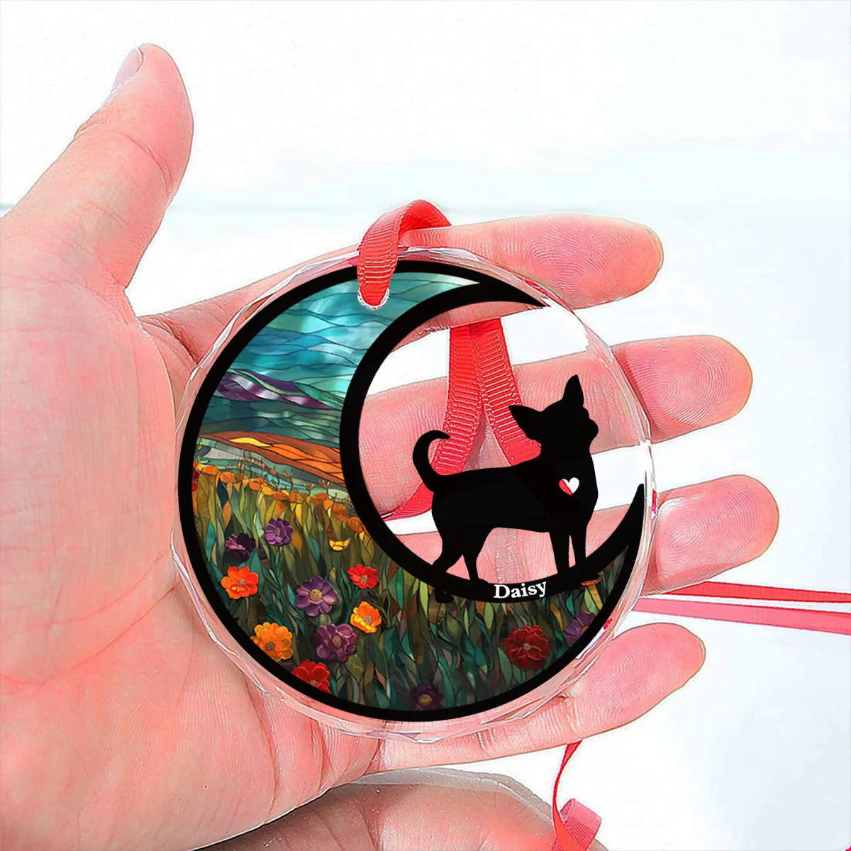 Do Not Cry Because It Is Over - Personalized Custom Glass Ornament - Image 2