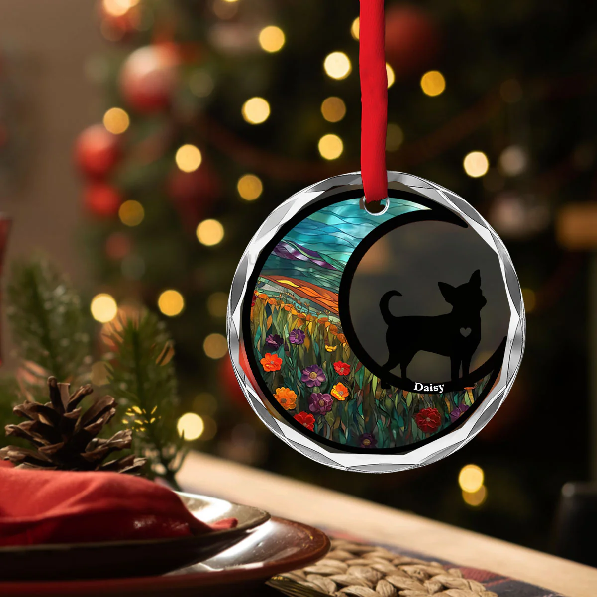 Do Not Cry Because It Is Over - Personalized Custom Glass Ornament - Image 3