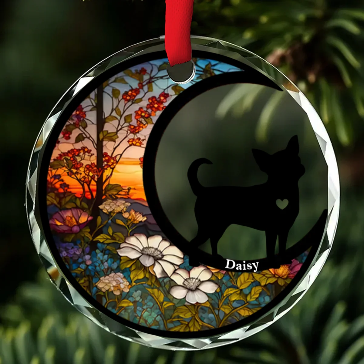Do Not Cry Because It Is Over - Personalized Custom Glass Ornament - Image 6