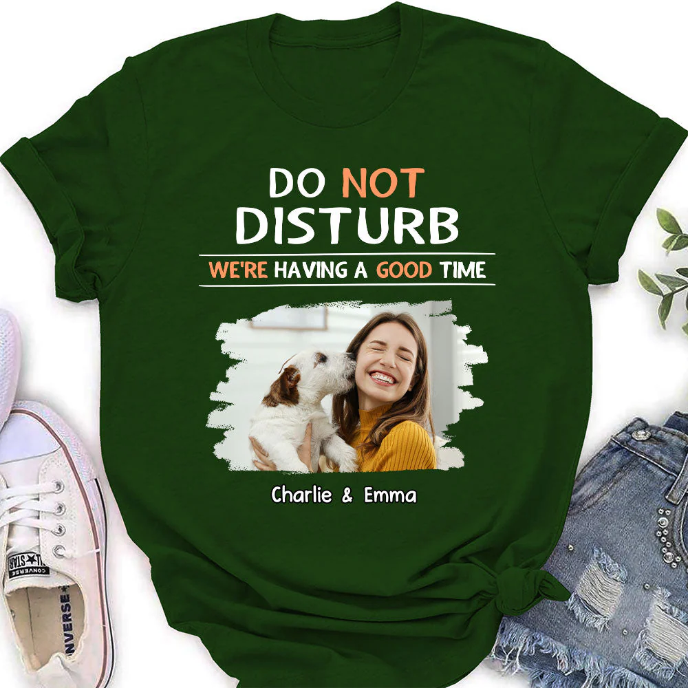 Do Not Disturb - Personalized Custom Women's T-shirt - Image 5