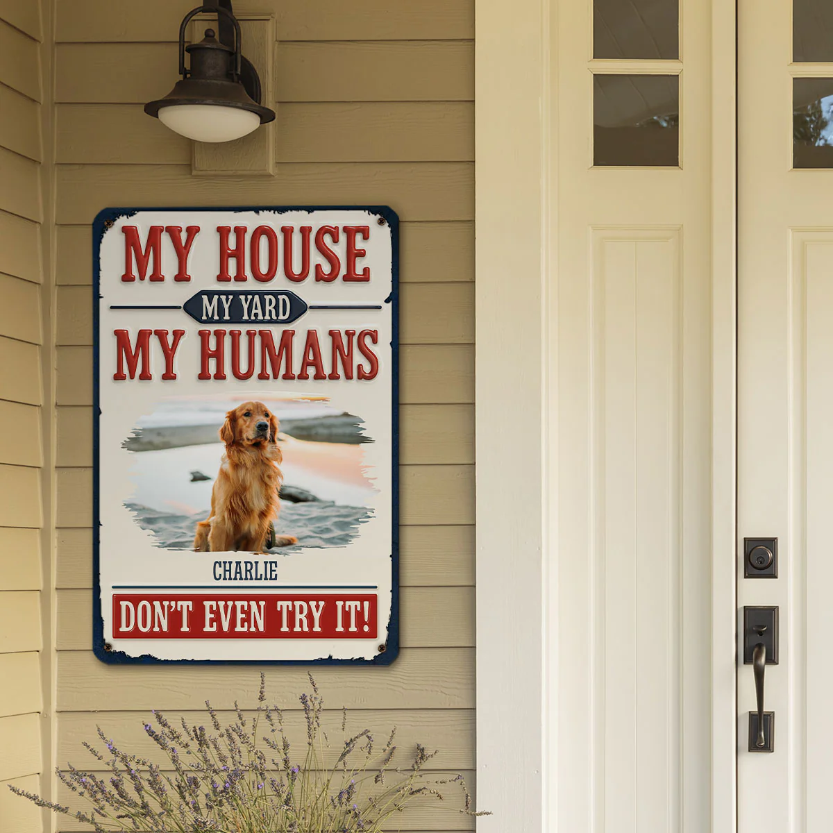 Do Not Try It Human Photo - Personalized Custom 3D Inflated Effect Metal Sign - Image 2