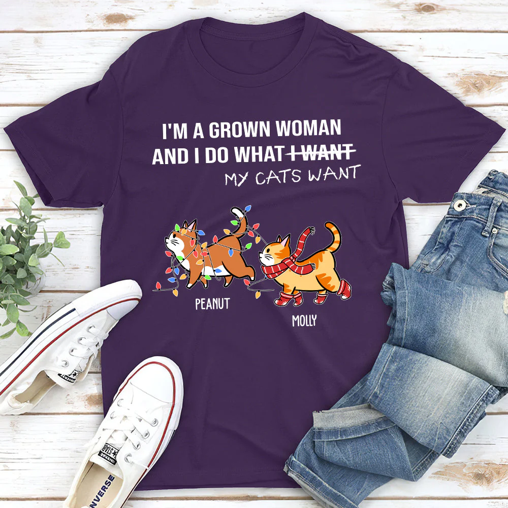 Do What My Cat Wants - Personalized Custom Unisex T-shirt - Image 2