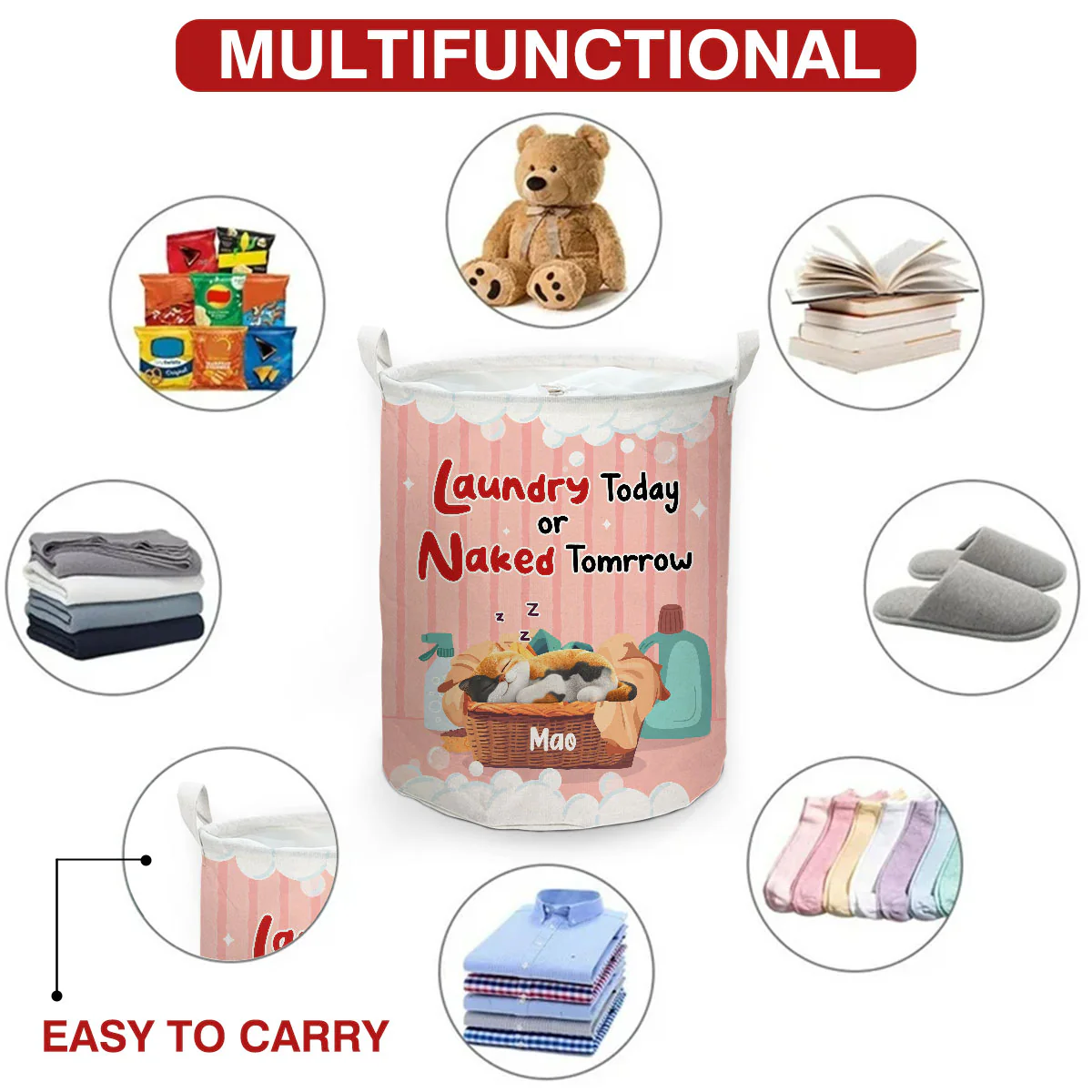 Do You Mind - Personalized Custom Laundry Basket - Image 7