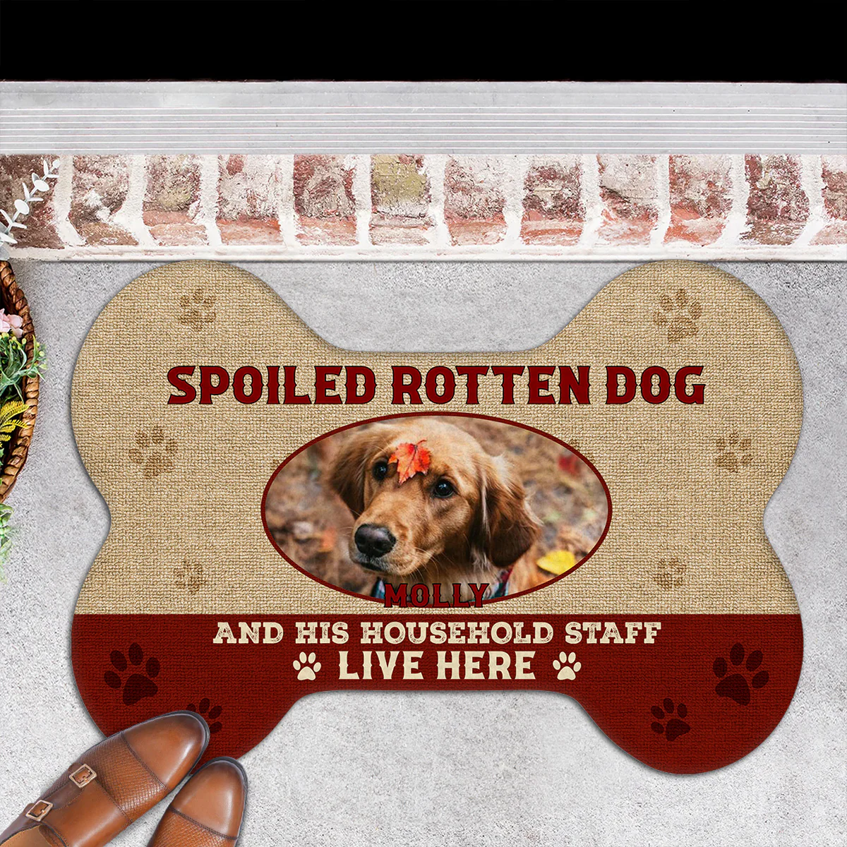 Does The Spoiled Dog Live Here Photo - Personalized Custom Doormat - Image 3