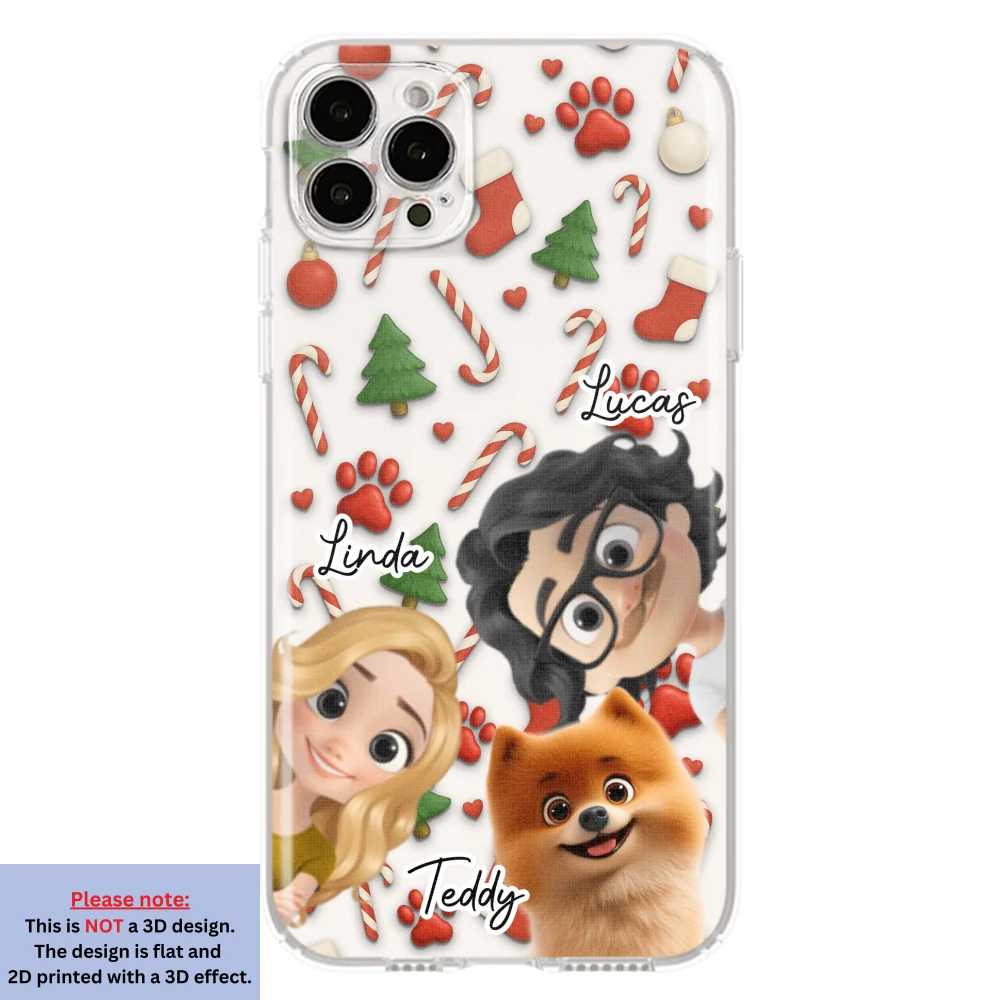 Dog And Couple Cartoon - Personalized Custom Phone Case - Image 15
