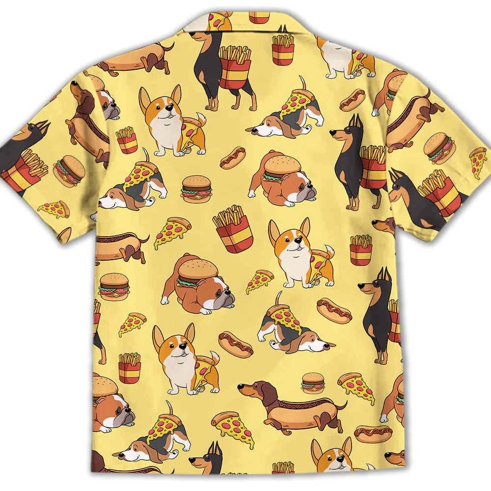 Dog And Fast Food - Kids Button-up Shirt - Image 4