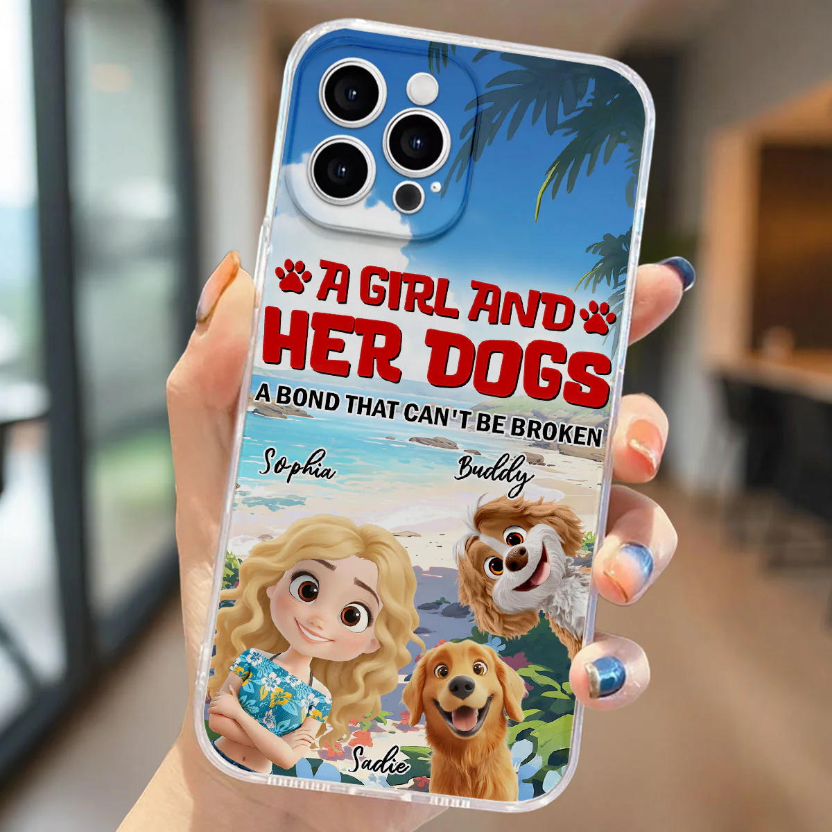 Dog And Mom Summer - Personalized Custom Phone Case - Image 2