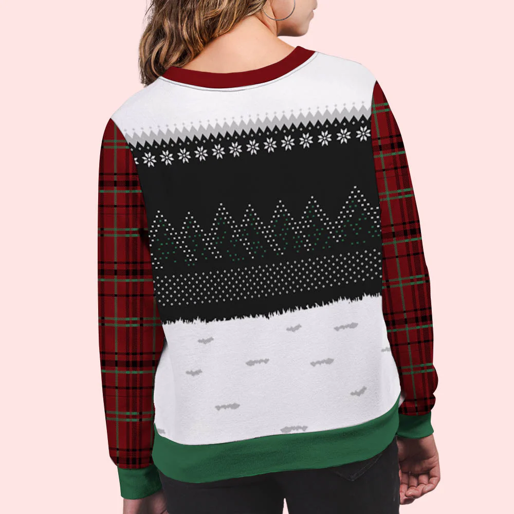 Dog And Winter Night - Personalized Custom All-Over-Print Sweatshirt - Image 5