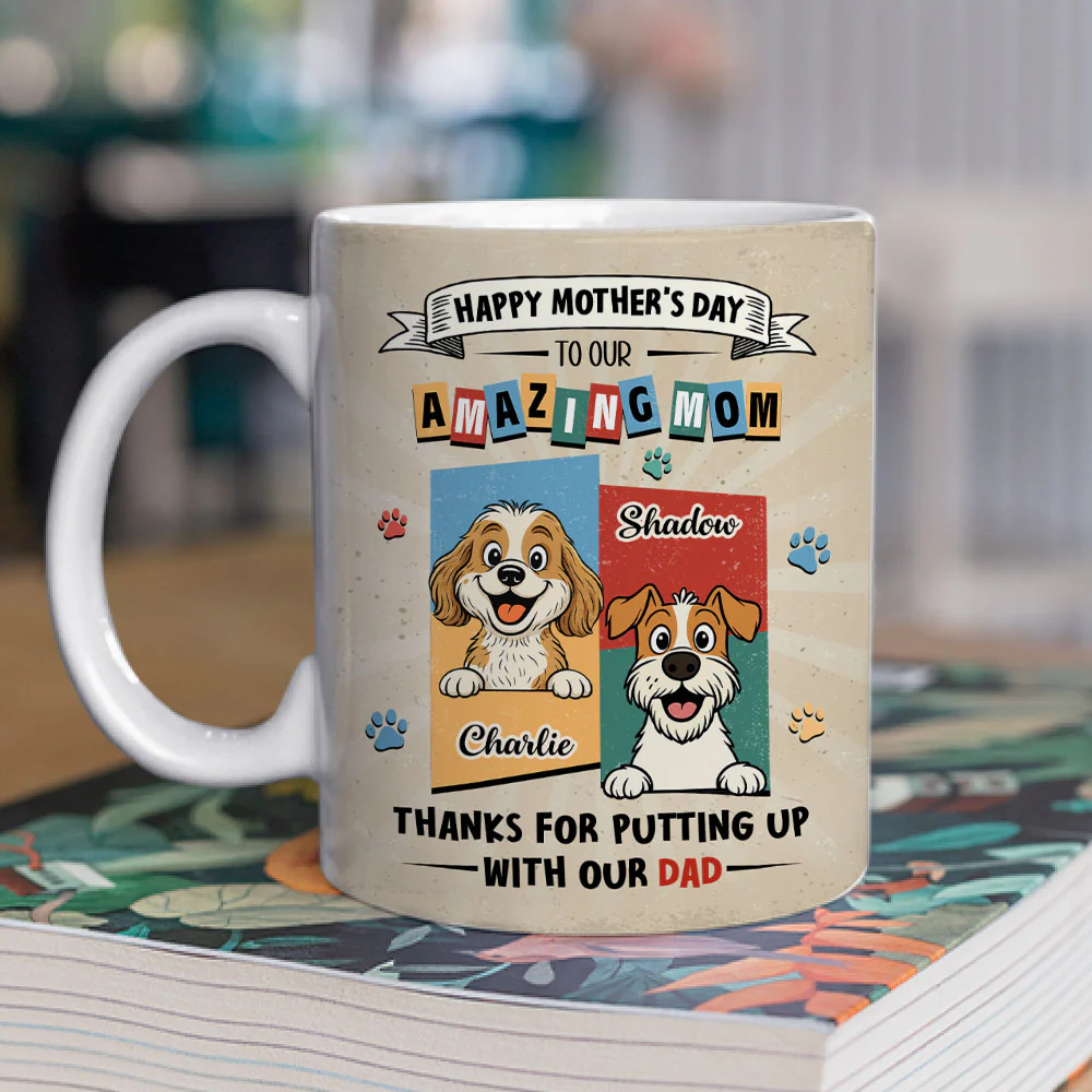 Dog Approved Mom - Personalized Custom Coffee Mug - Image 2
