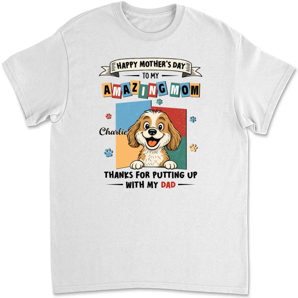 Dog Approved Mom - Personalized Custom Unisex T-Shirt - Image 5