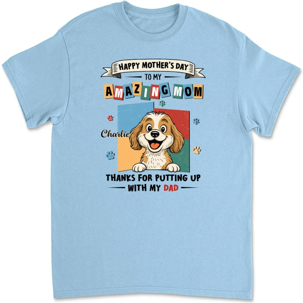 Dog Approved Mom - Personalized Custom Unisex T-Shirt - Image 7