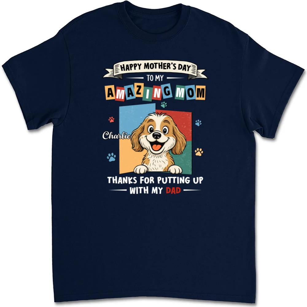 Dog Approved Mom Ver 2 - Personalized Custom Unisex T-Shirt - Image 6