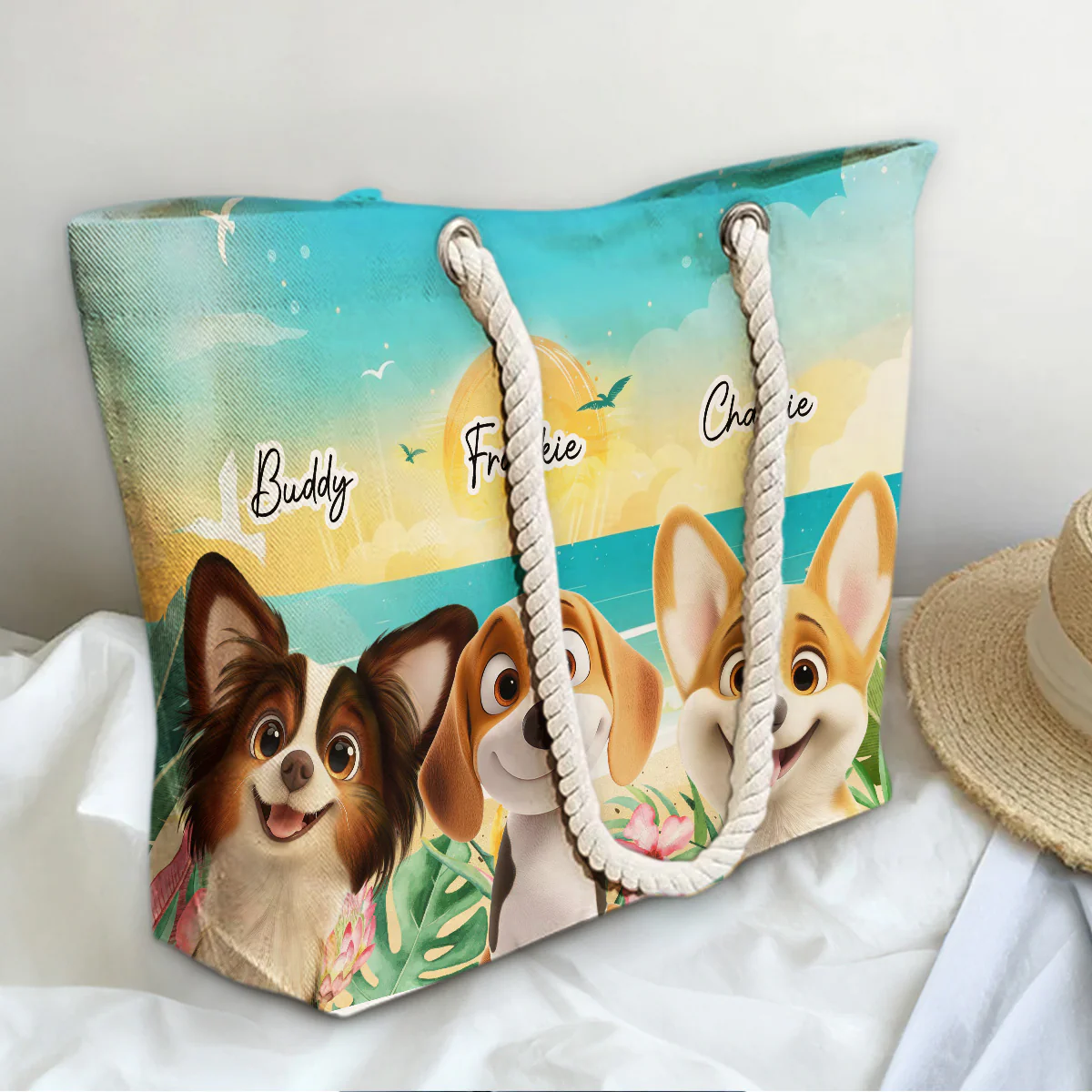 Dog At The Beach - Personalized Custom Beach Bag - Image 3