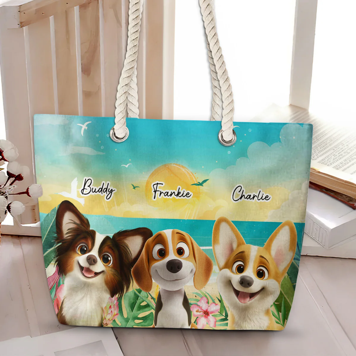 Dog At The Beach - Personalized Custom Beach Bag - Image 4