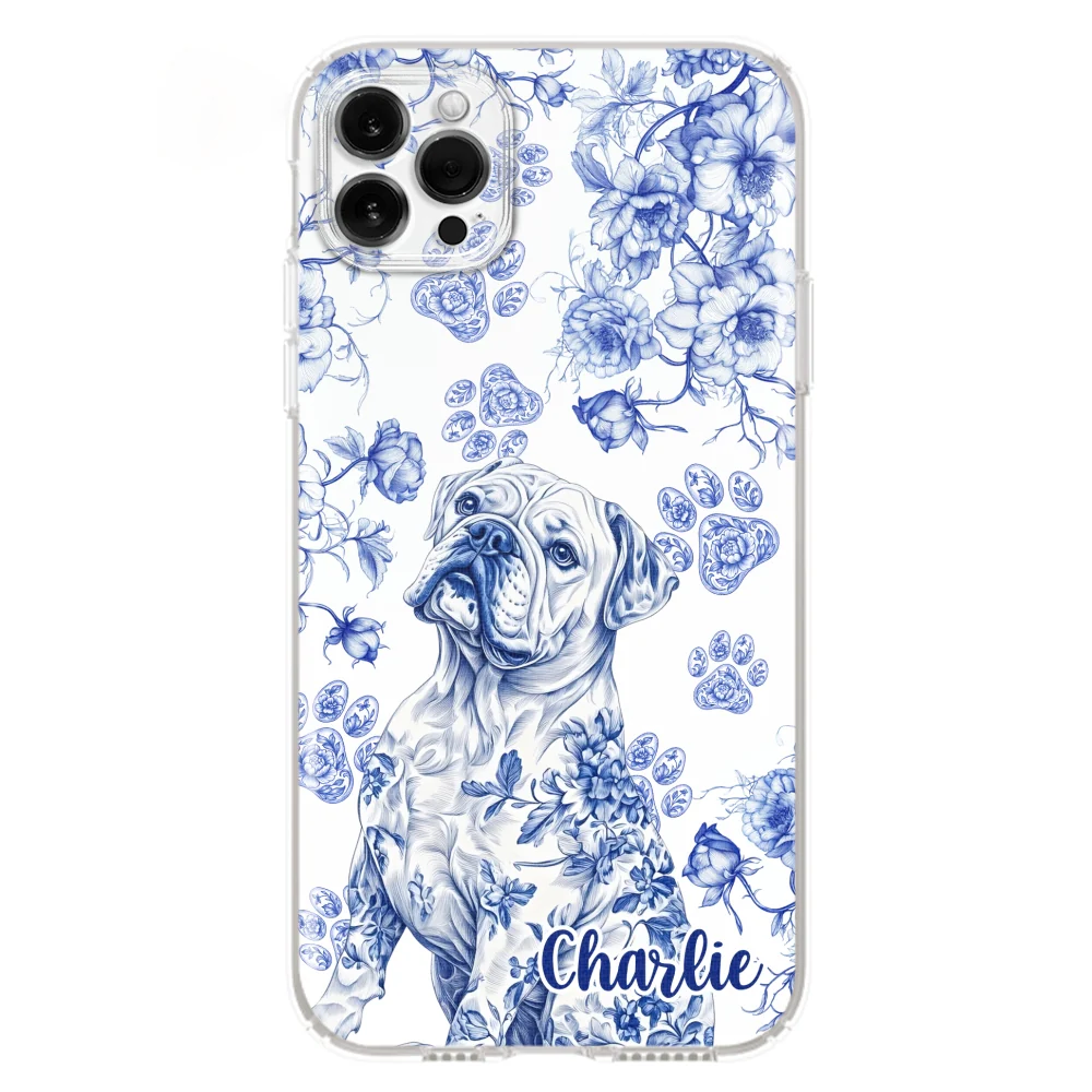 Dog Blue Toile - Personalized Custom Phone Case - Image 14