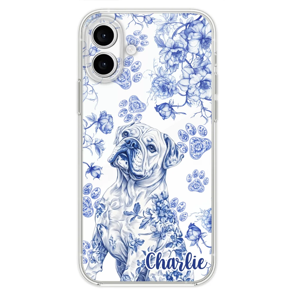 Dog Blue Toile - Personalized Custom Phone Case - Image 25