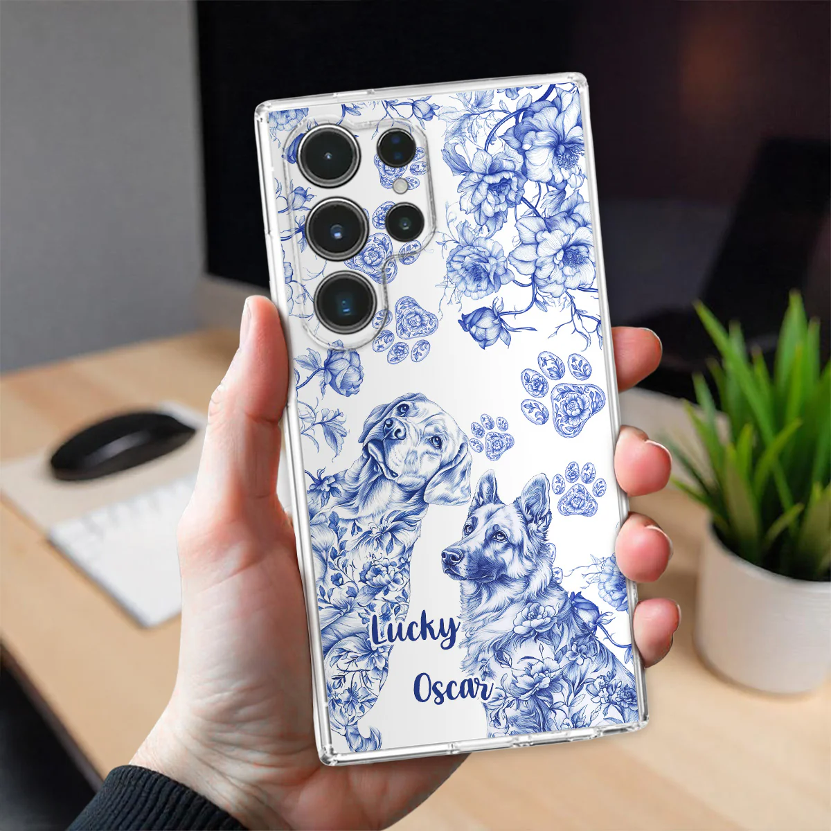 Dog Blue Toile - Personalized Custom Phone Case - Image 27