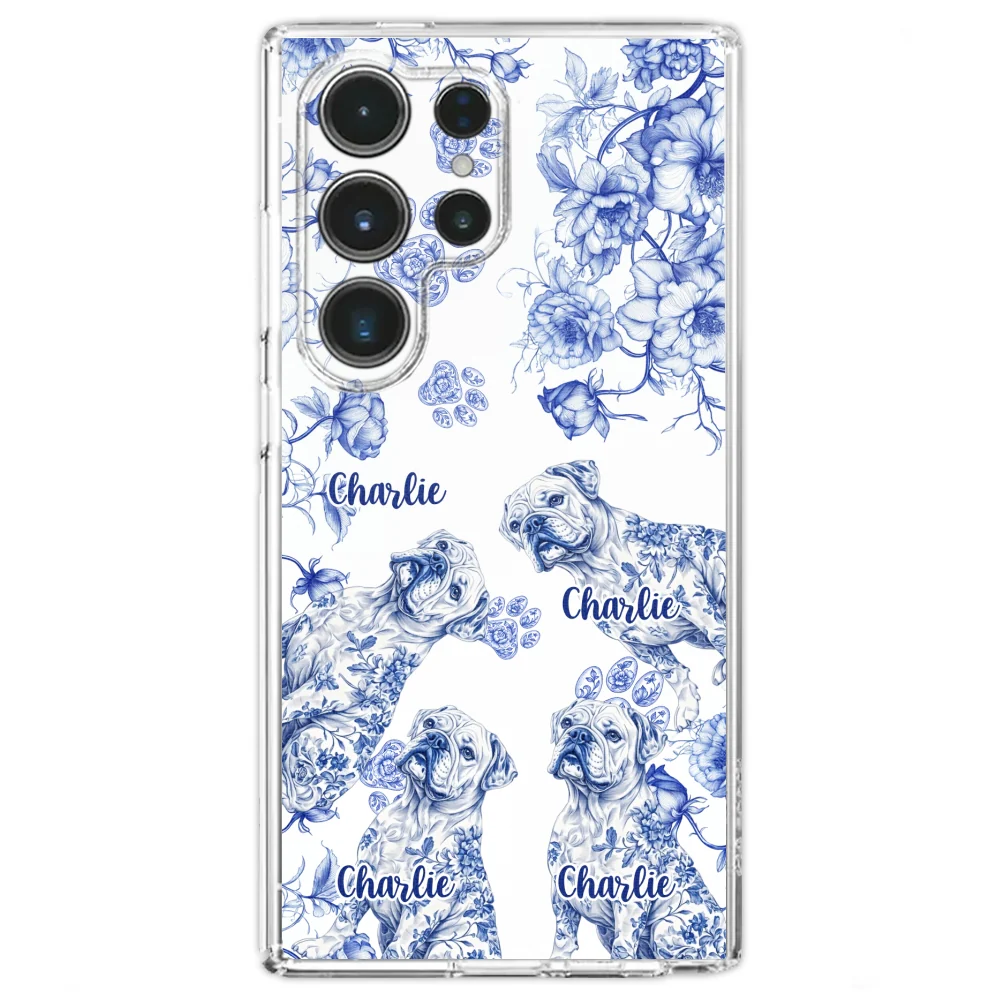 Dog Blue Toile - Personalized Custom Phone Case - Image 29