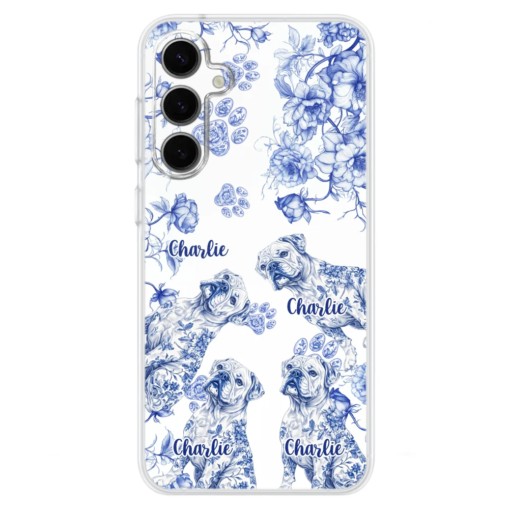 Dog Blue Toile - Personalized Custom Phone Case - Image 30