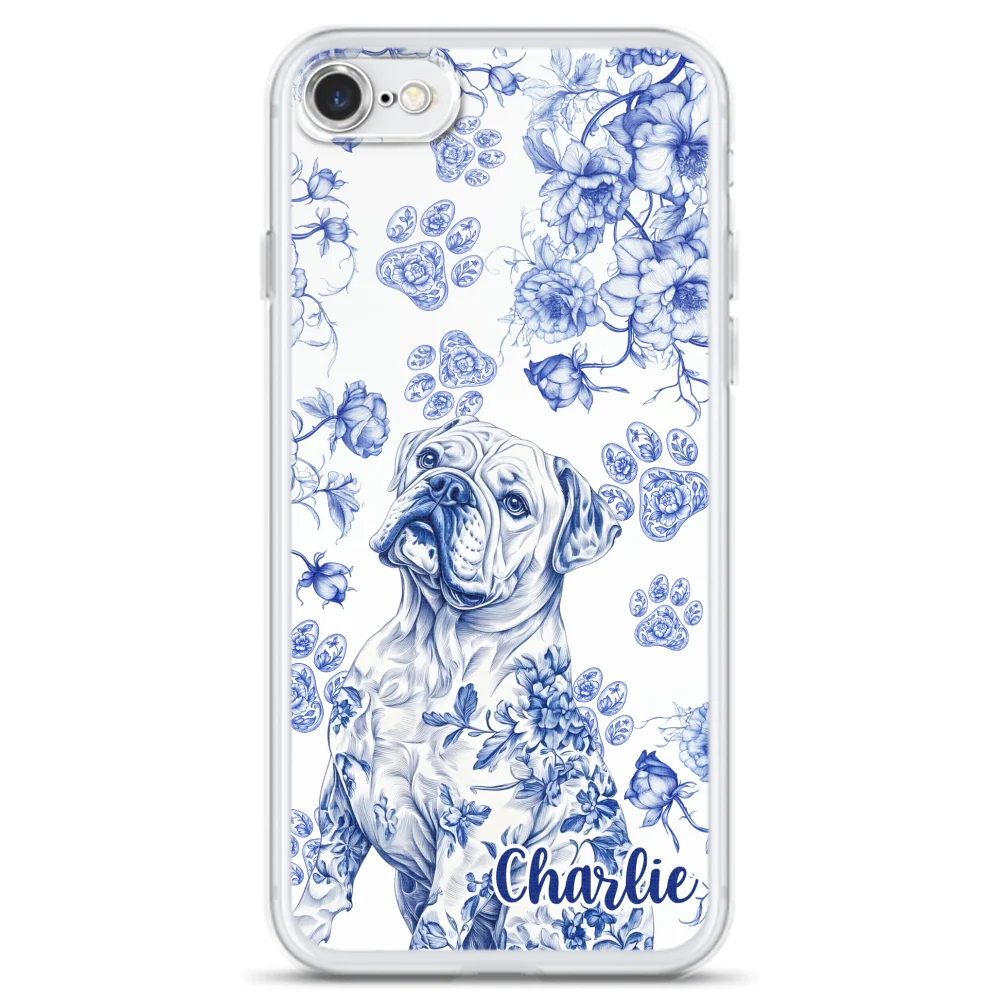 Dog Blue Toile - Personalized Custom Phone Case - Image 5