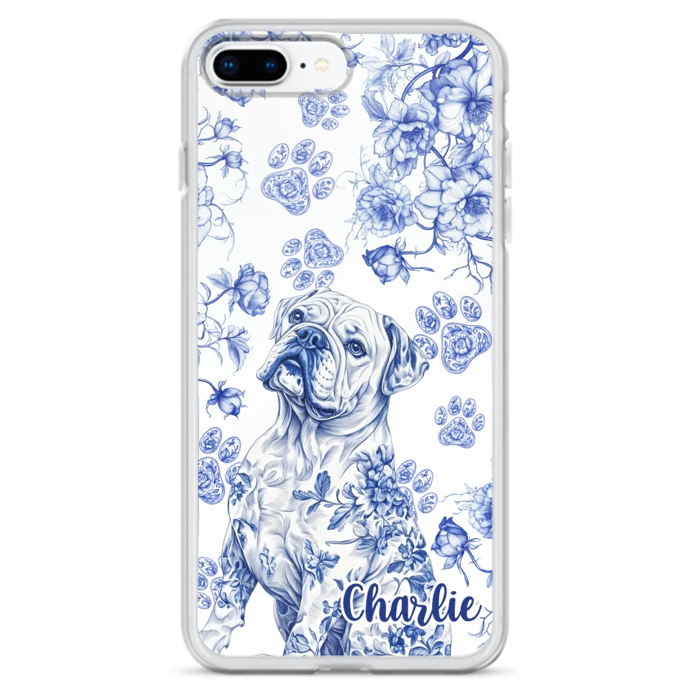 Dog Blue Toile - Personalized Custom Phone Case - Image 6