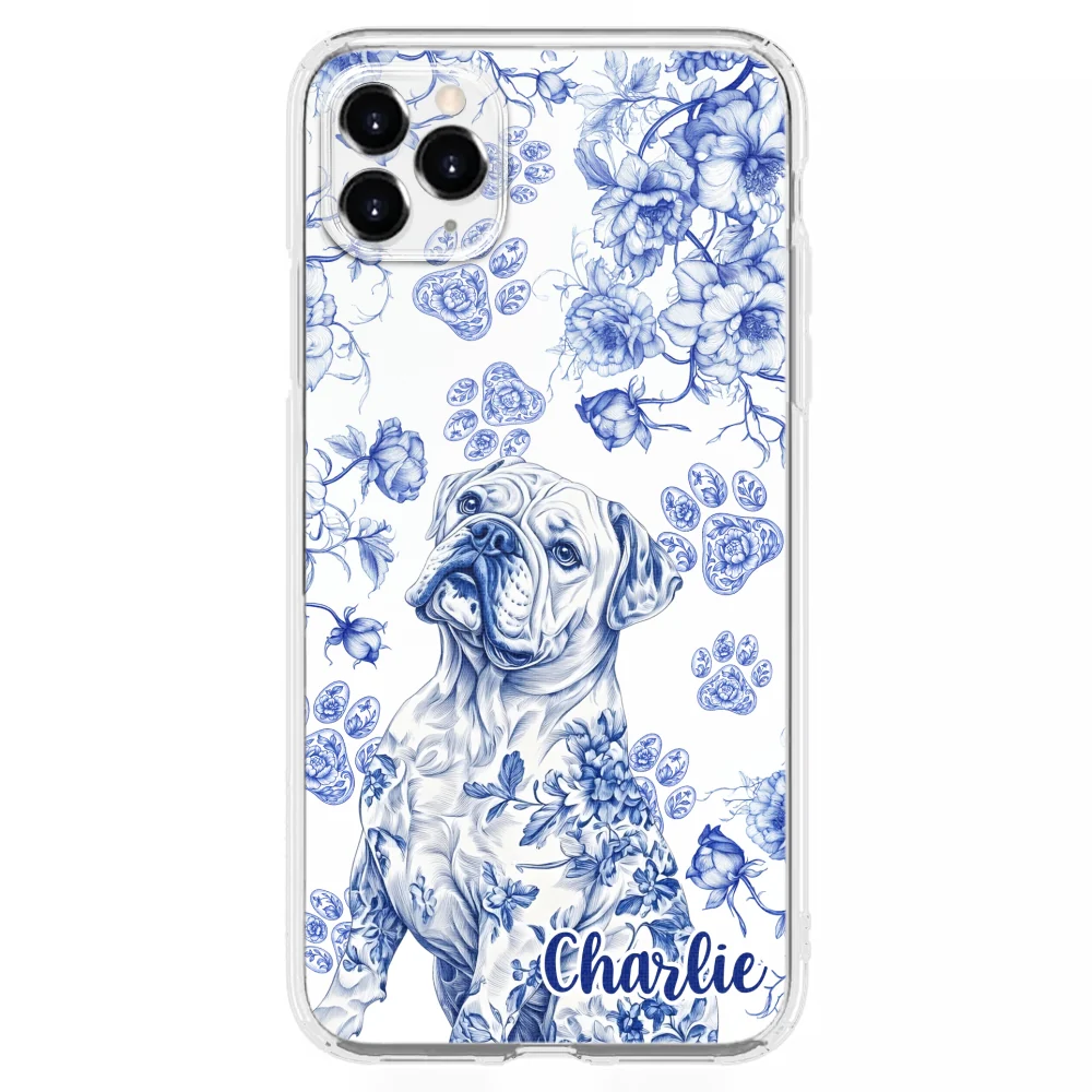 Dog Blue Toile - Personalized Custom Phone Case - Image 8