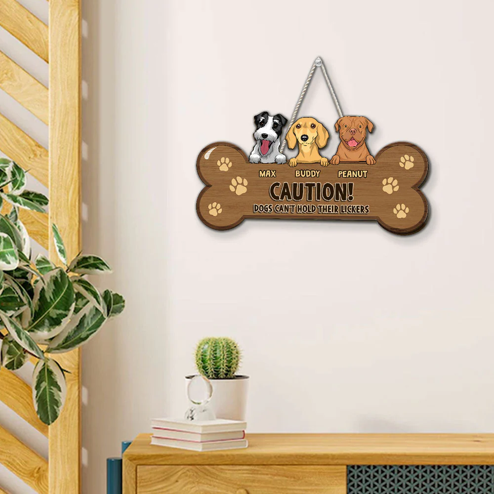 Dog Cant Hold Licker - Personalized Custom Wood Sign - Image 4