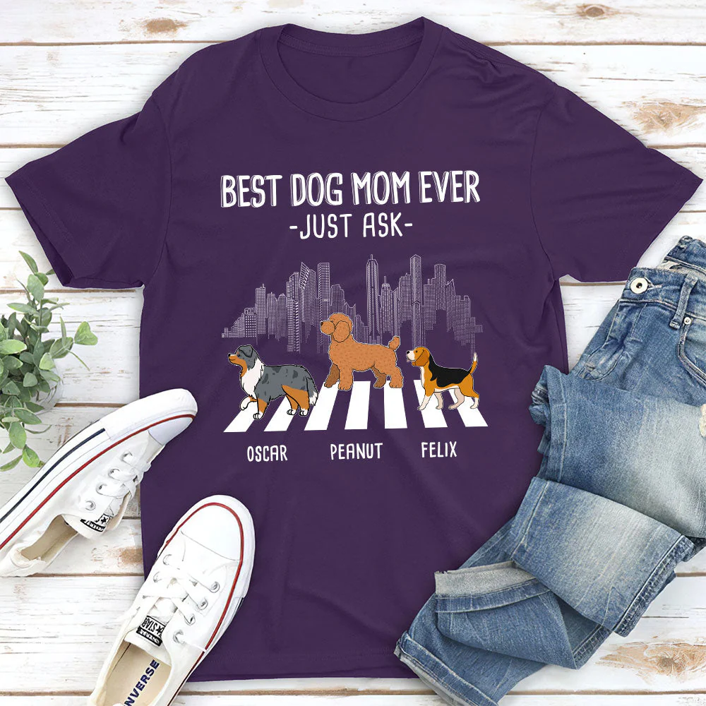 Dog Crossing - Personalized Custom Unisex T-shirt - Image 5
