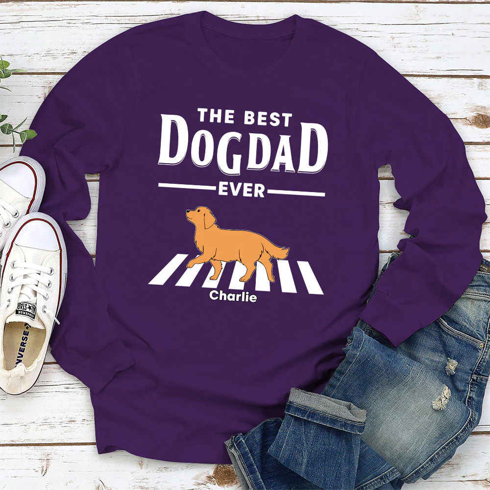 Dog Crossing Road - Personalized Custom Long Sleeve T-shirt - Image 2