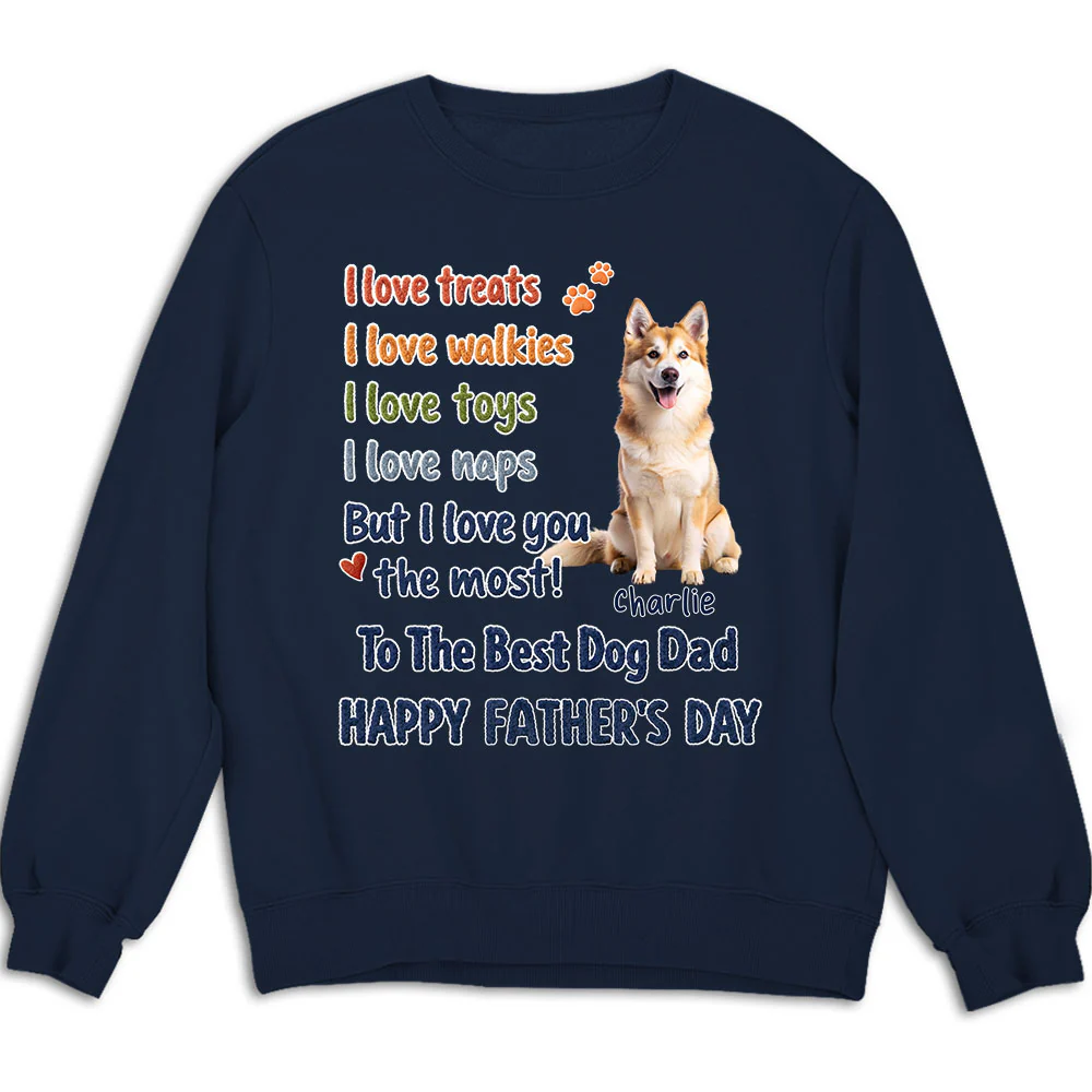 Dog Dad Better Than Treats Photo - Personalized Custom Shirt - Image 3