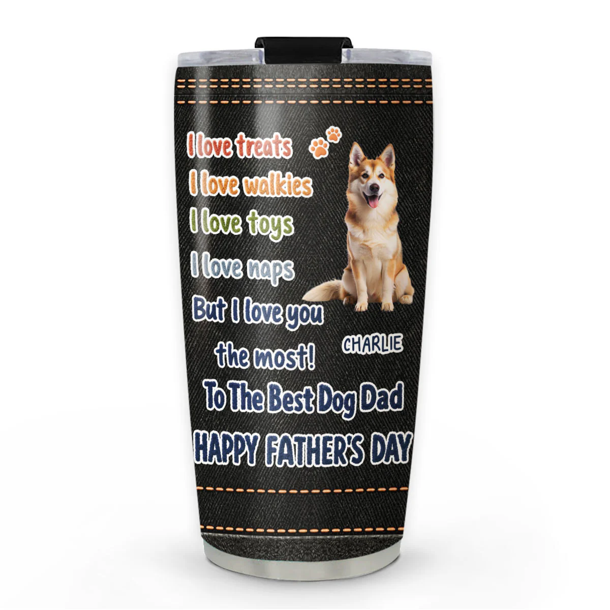 Dog Dad Better Than Treats Photo - Personalized Custom Tumbler