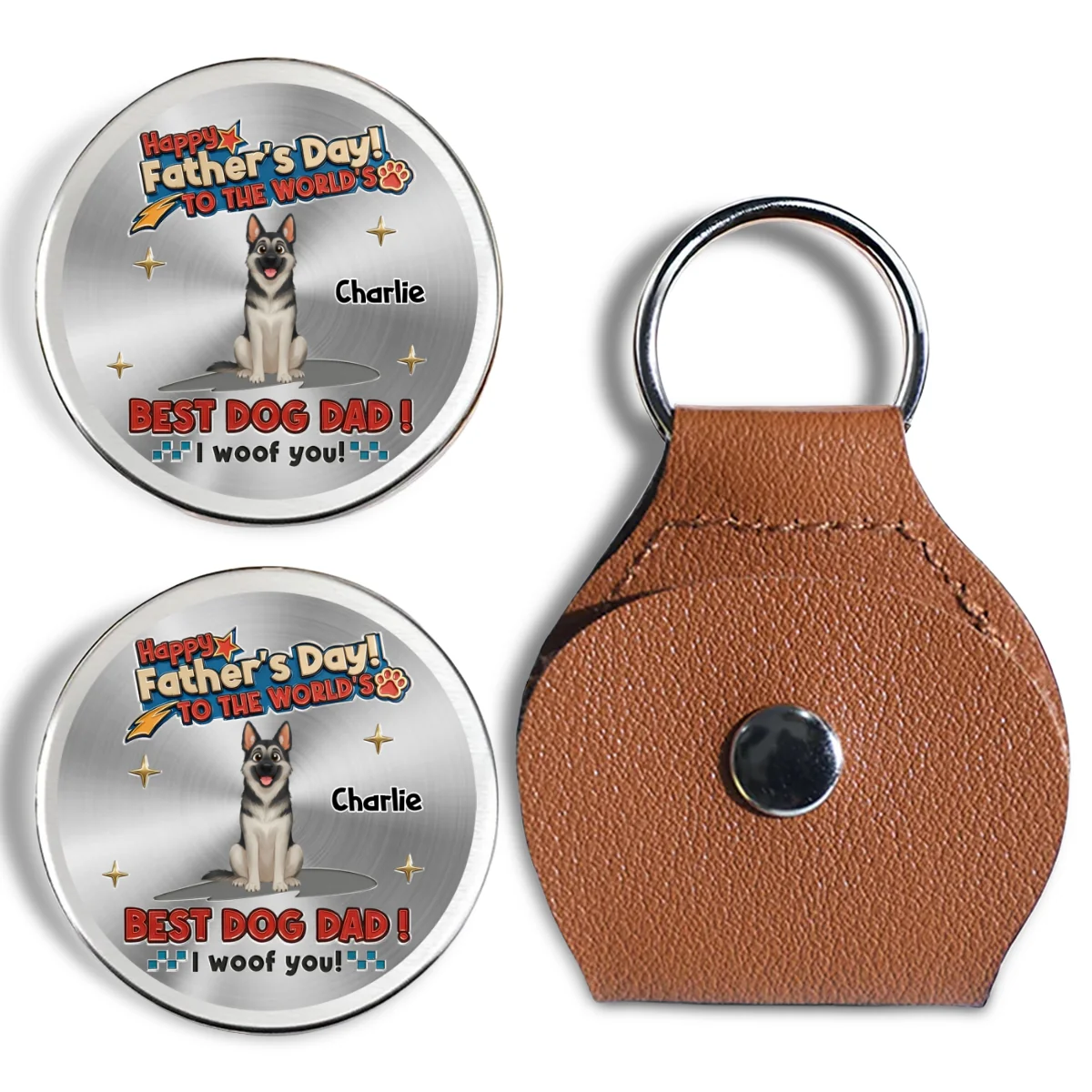 Dog Dad Forever - Personalized Custom Pocket Hug - Image 6
