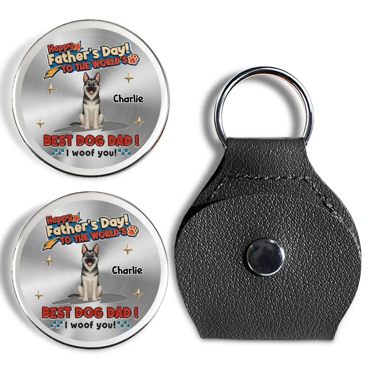Dog Dad Forever - Personalized Custom Pocket Hug - Image 7