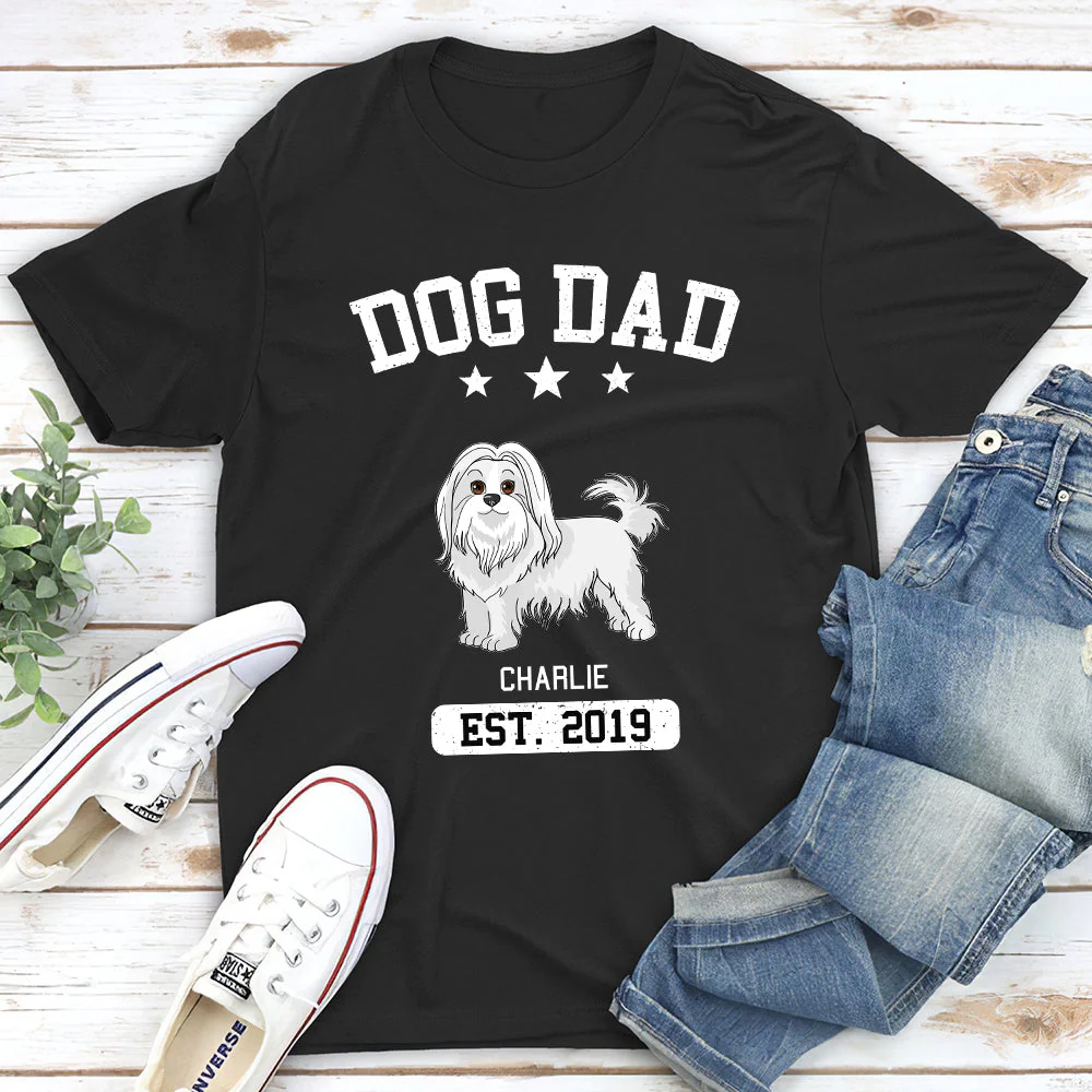Dog Dad Grunge - Personalized Custom Unisex T-shirt - Image 2