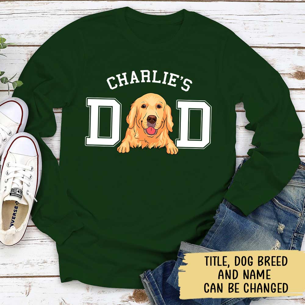 Dog Dad/Mom Basic - Personalized Custom Long Sleeve T-shirt - Image 3