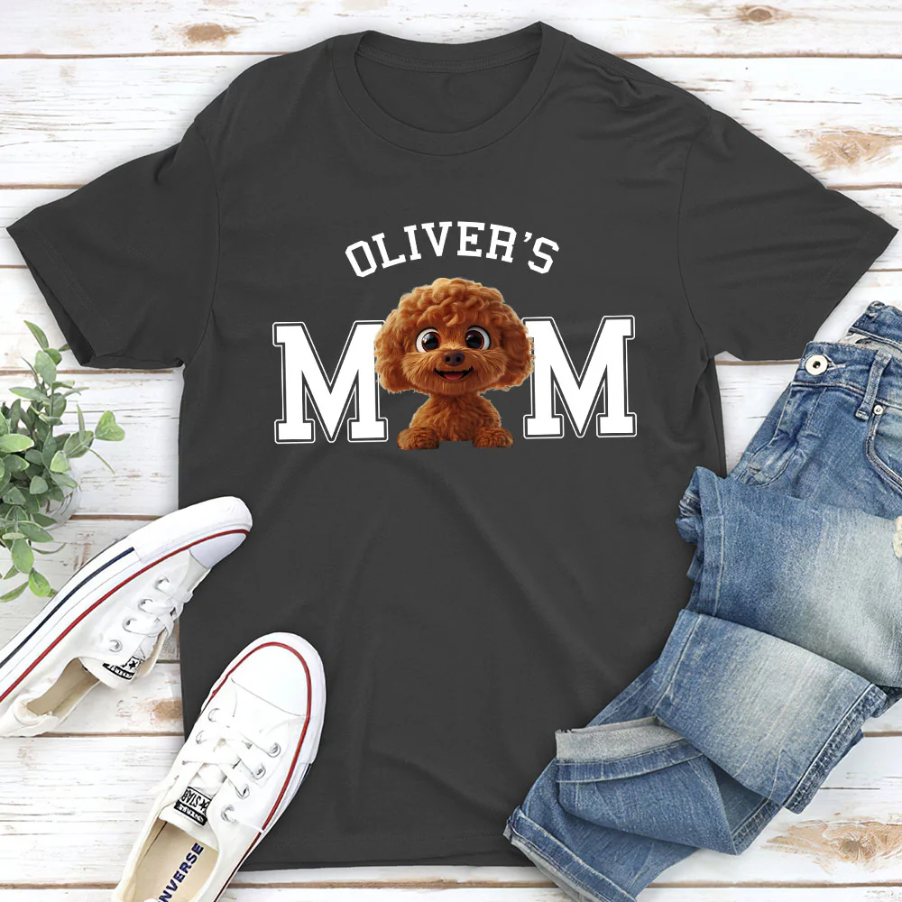 Dog Dad Mom Cartoon Basic - Personalized Custom Unisex T-shirt - Image 4