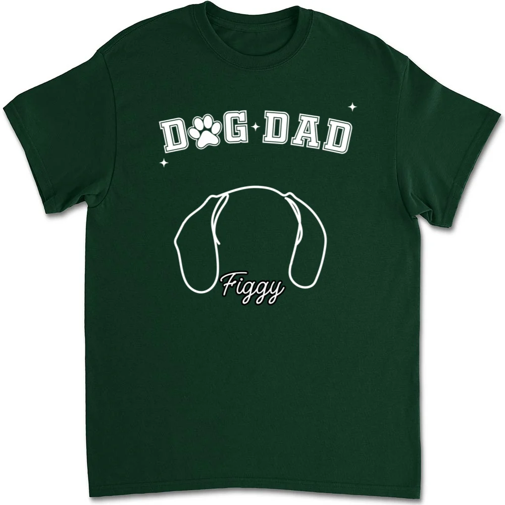 Dog Dad Mom Line - Personalized Custom Unisex T-shirt - Image 9