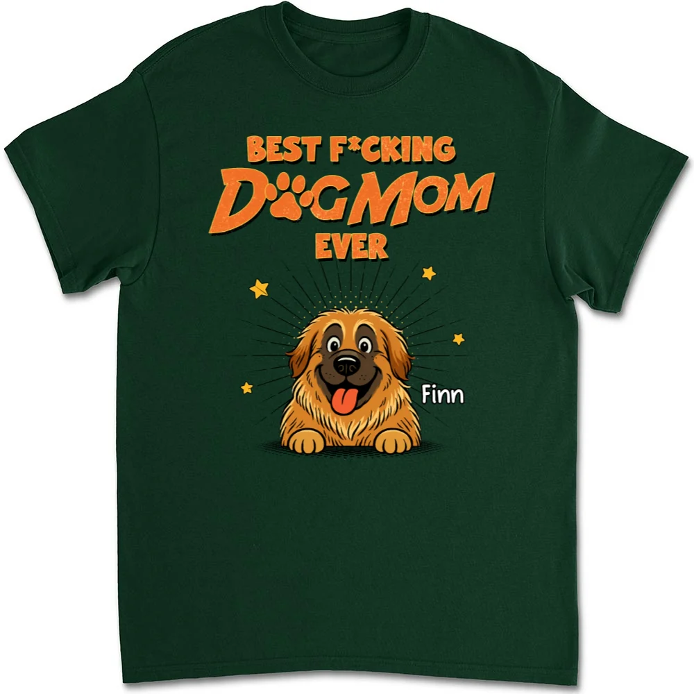Dog Dad Mom Retro Ever - Personalized Custom Unisex T-Shirt - Image 7