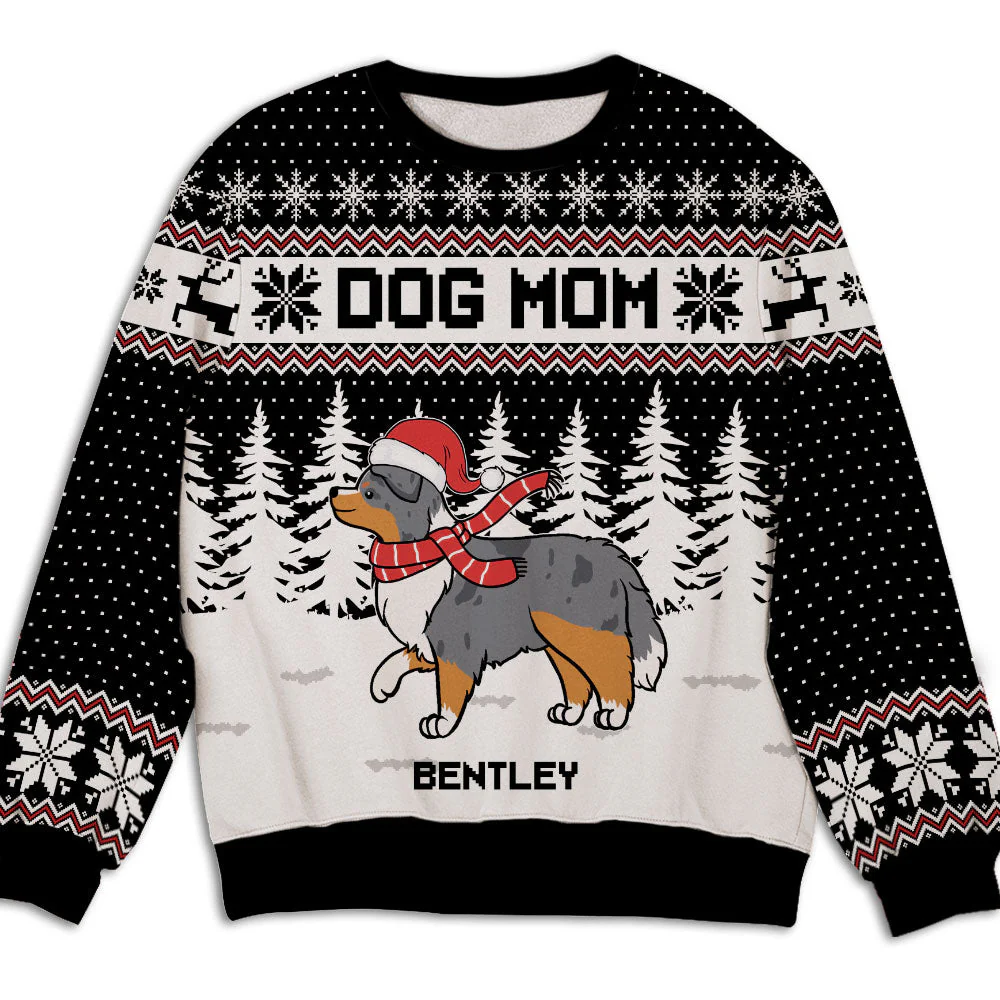 Dog Mom/Dad Snow Forest - Personalized Custom All-Over-Print Sweatshirt
