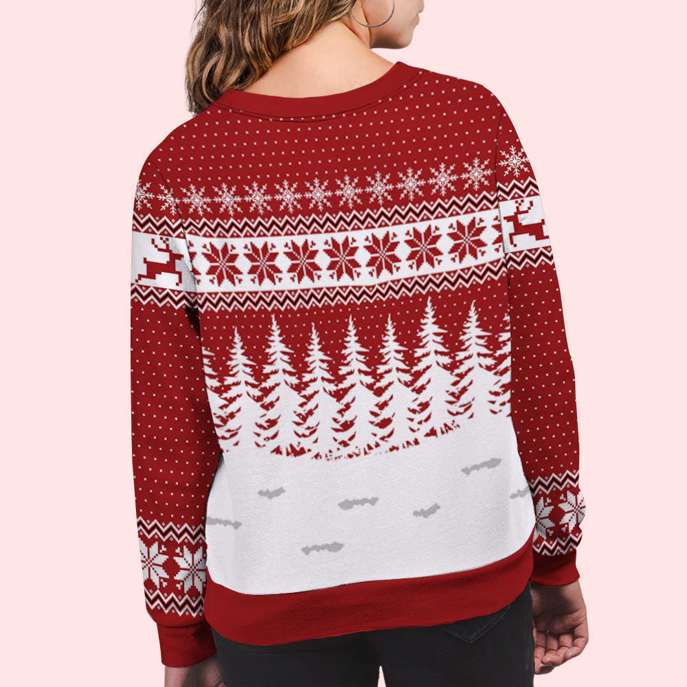 Dog Mom/Dad Snow Forest - Personalized Custom All-Over-Print Sweatshirt - Image 6