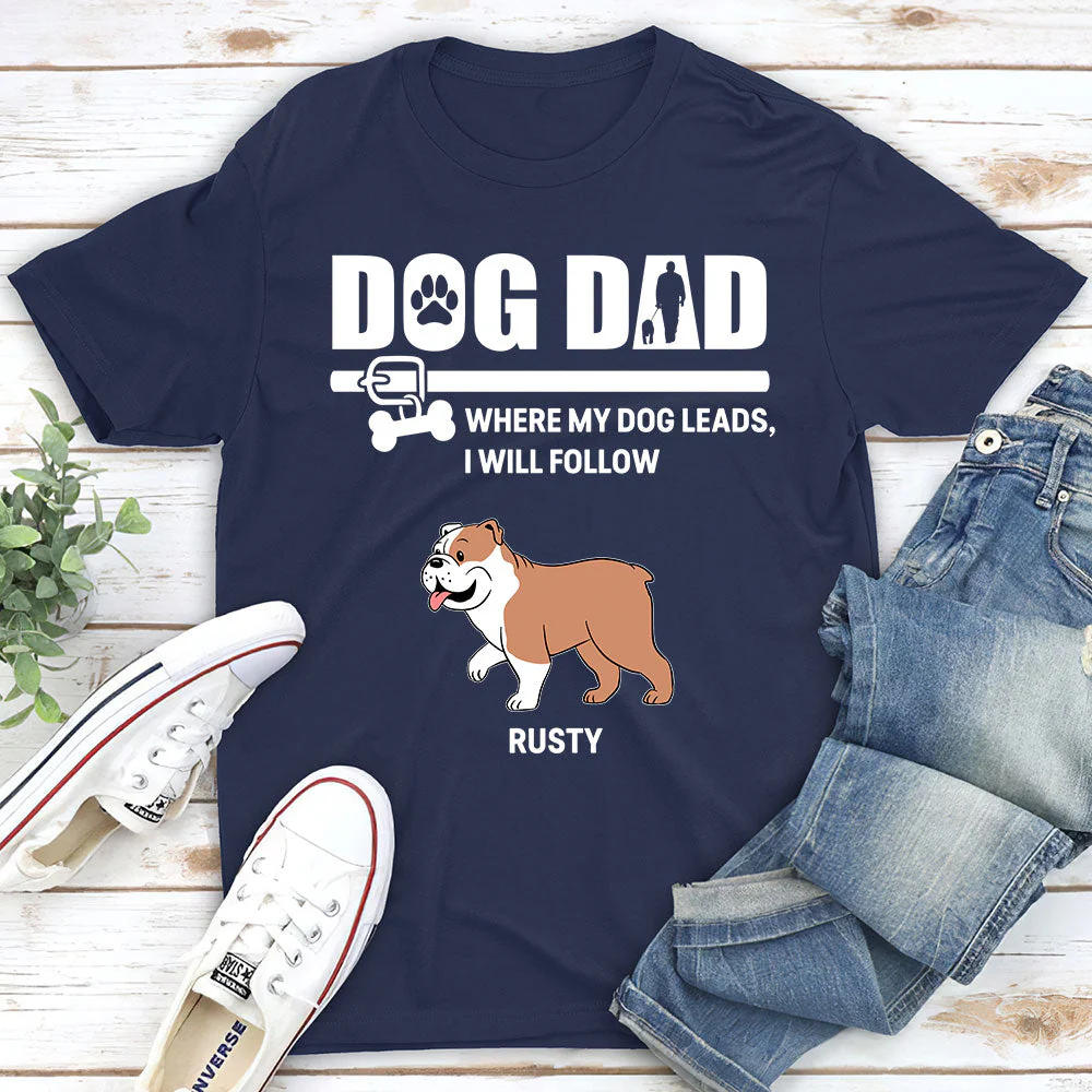 Dog Dad - Personalized Custom Unisex T-shirt - Image 2