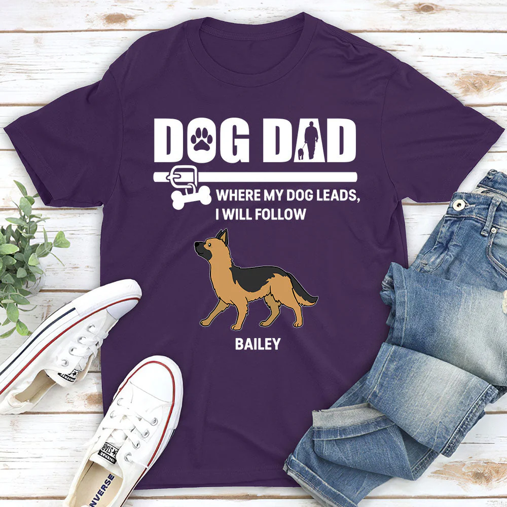 Dog Dad - Personalized Custom Unisex T-shirt - Image 3
