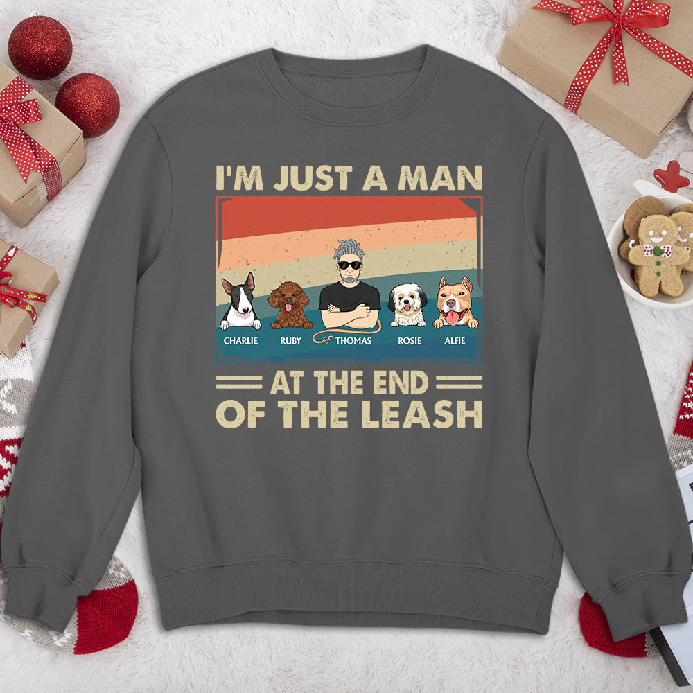 Dog Dad The Leash - Personalized Custom Sweatshirt - Image 2