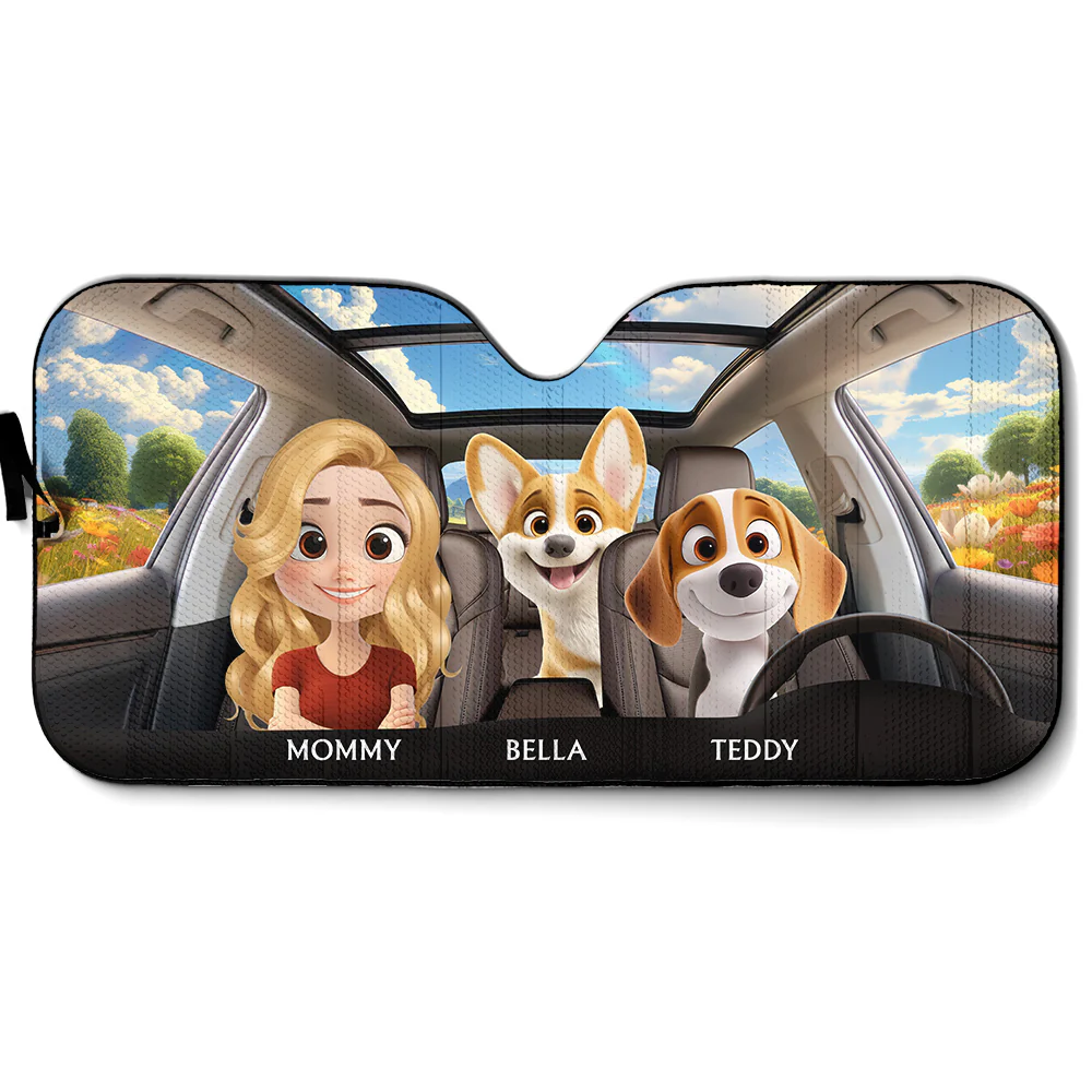 Dog Drives This Car - Personalized Car Sunshade - Image 2