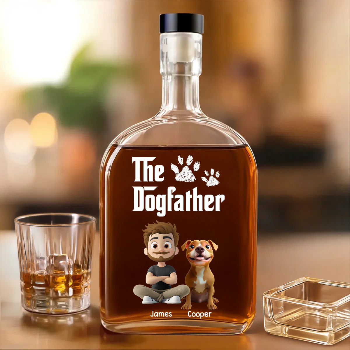 Dog Father - Personalized Custom Spirits Decanter
