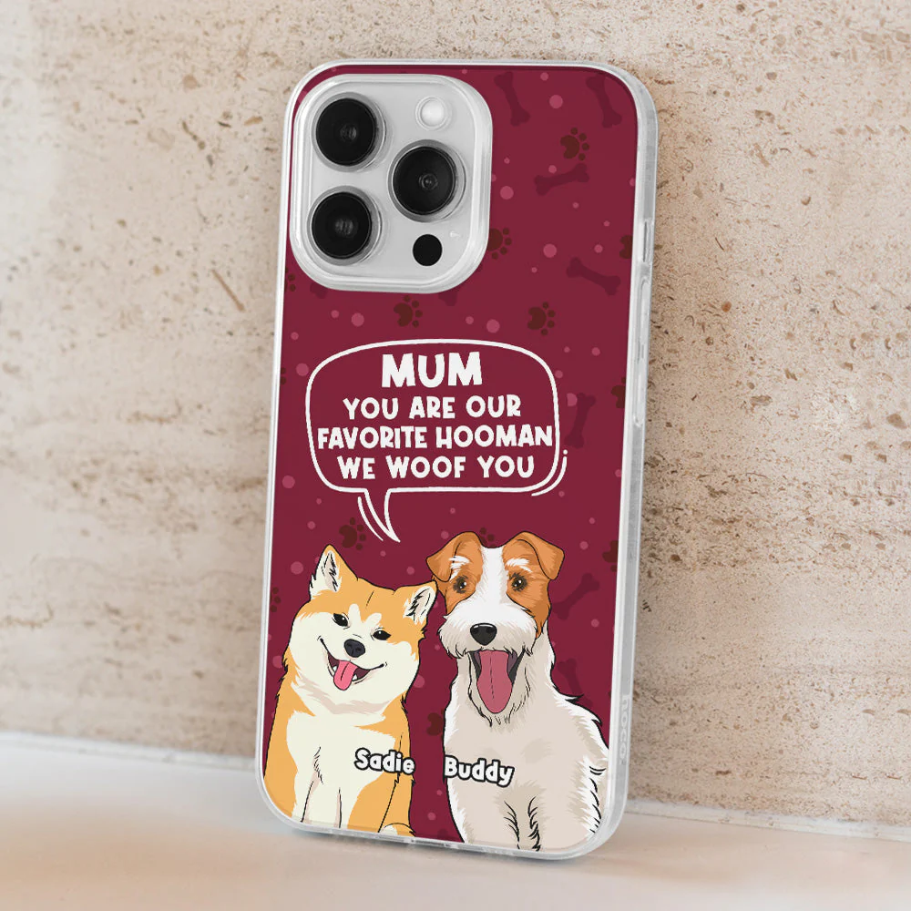 Dog Favorite Human - Personalized Custom Phone Case - Image 5