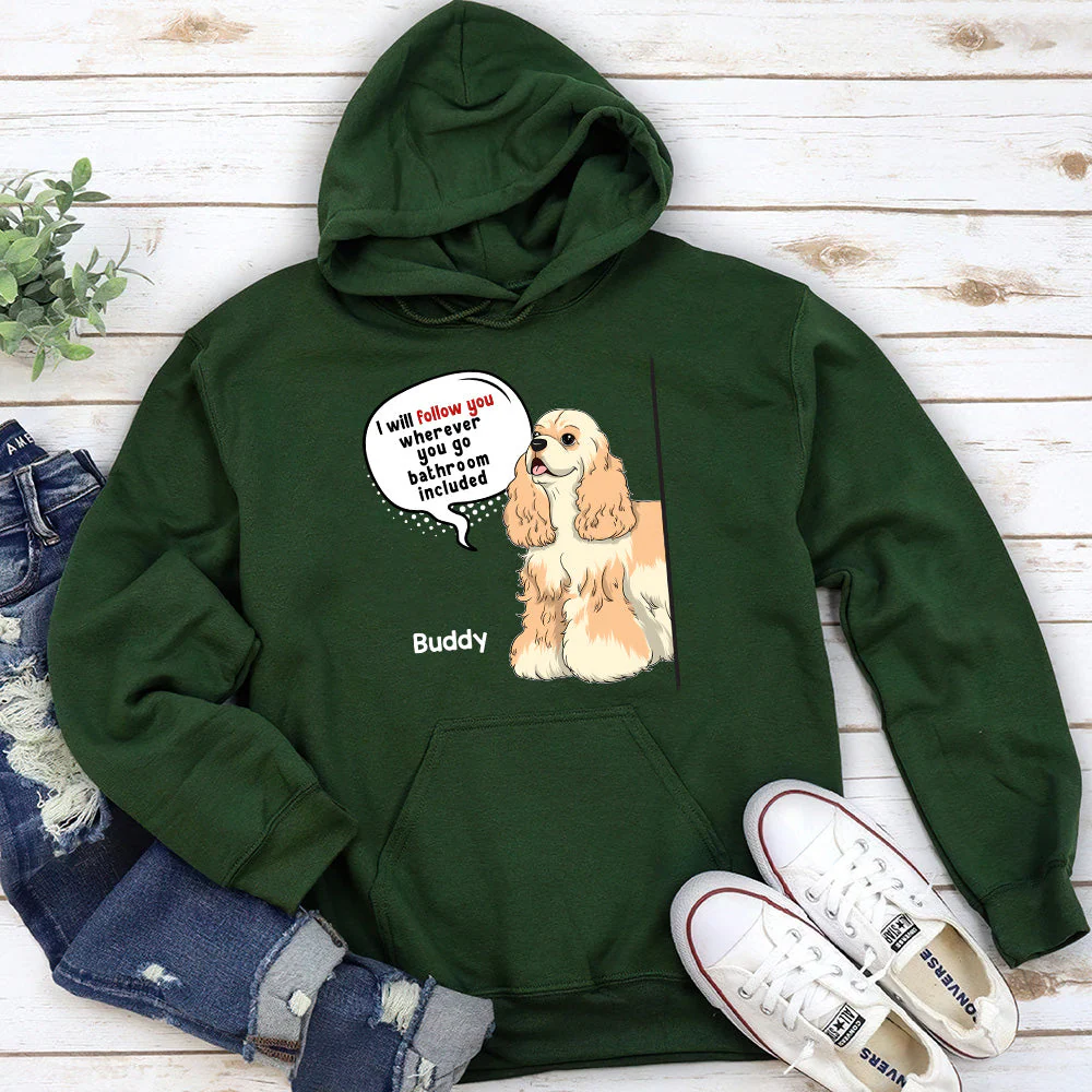 Dog Follow You - Personalized Custom Hoodie - Image 2