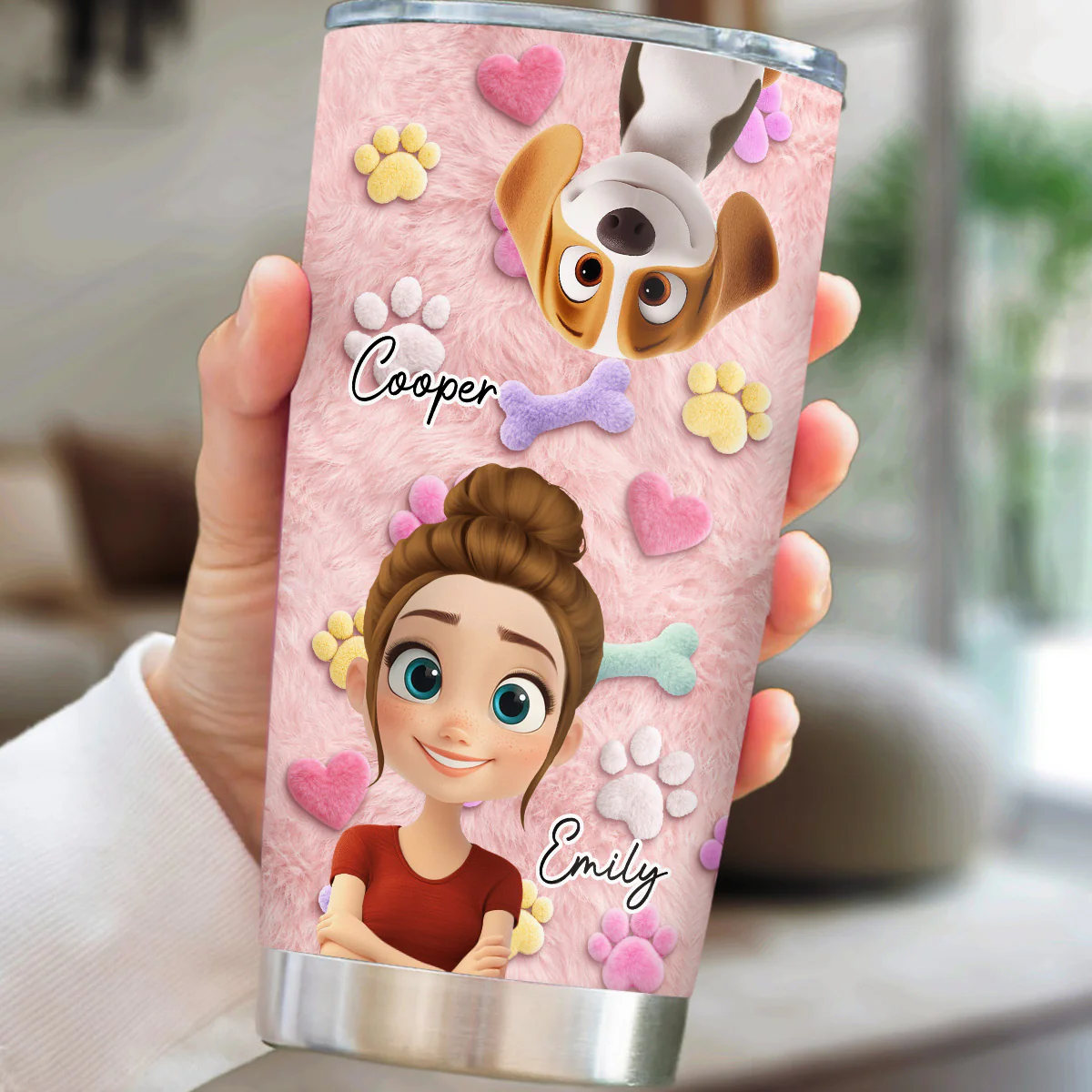 Dog Fur - Personalized Custom 3D Effect Tumbler - Image 2