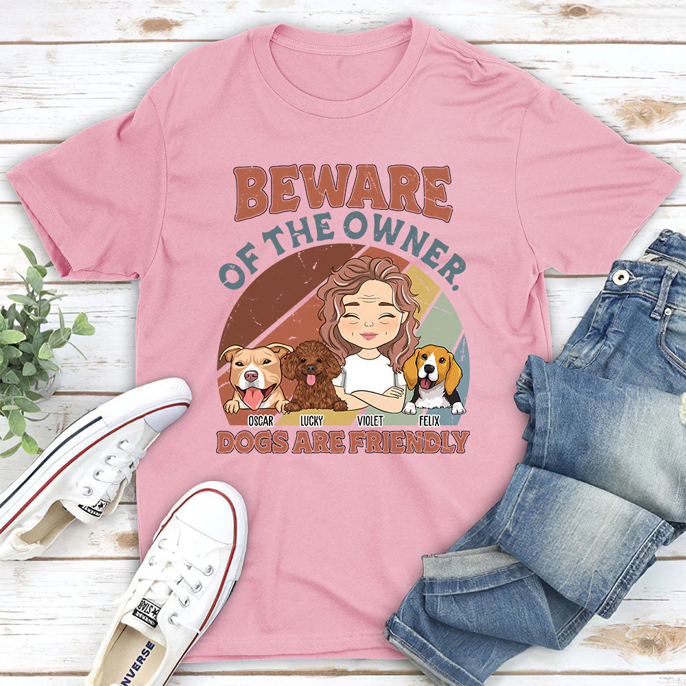 Dog Is Friendly - Personalized Custom Unisex T-shirt - Image 4