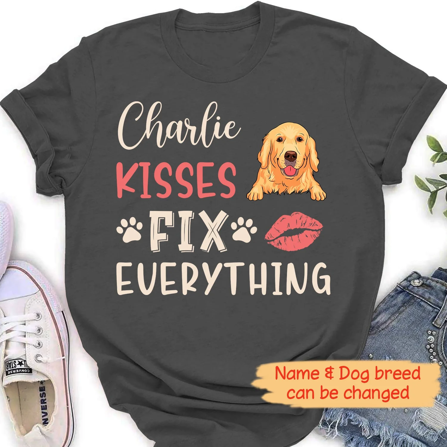 Dog kisses fix everything - Classic Women's T-shirt - Image 2